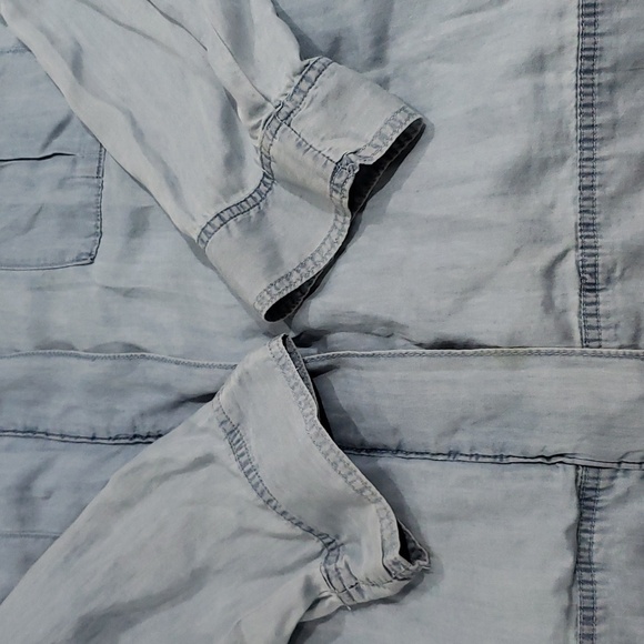 Ava & Viv Lyocell Chambray Shacket Sz 4X - Picture 12 of 13
